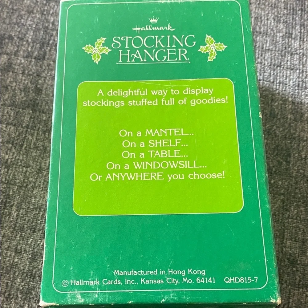 Vintage Hallmark Colorful Stocking Hanger.